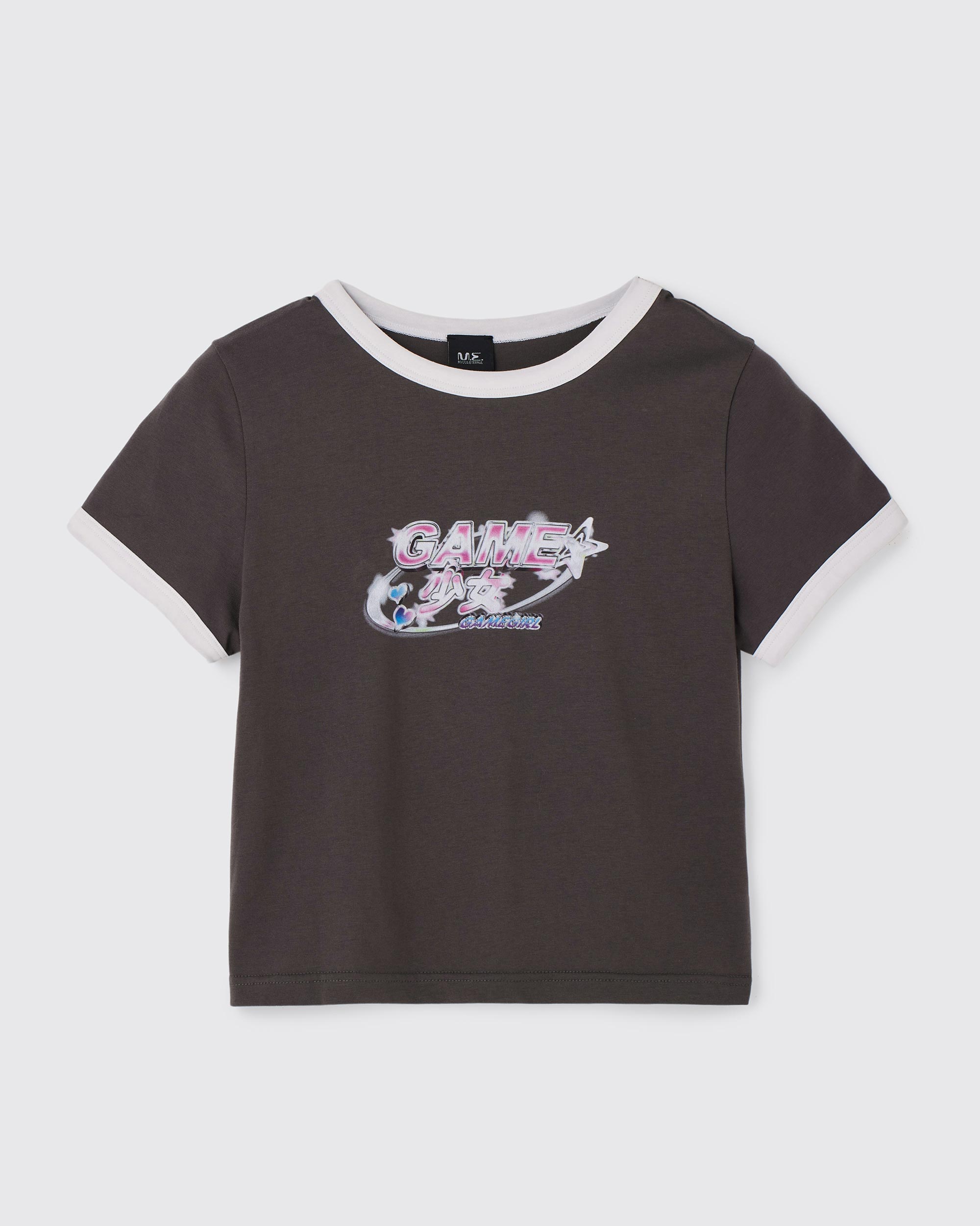 ゲーム 少女 S/S ミニTシャツ BLACK | [ M.E. ] MYUUA ETERNAL